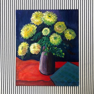 Image may contain Art Painting Plant Flower and Blossom