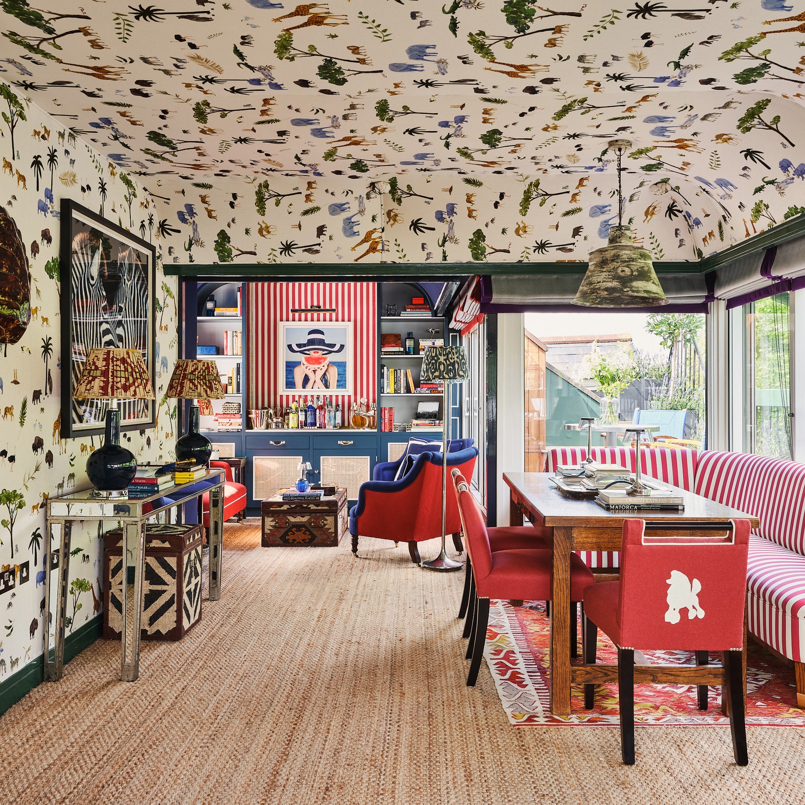 A neglected London penthouse transformed into a riot of colour and pattern
